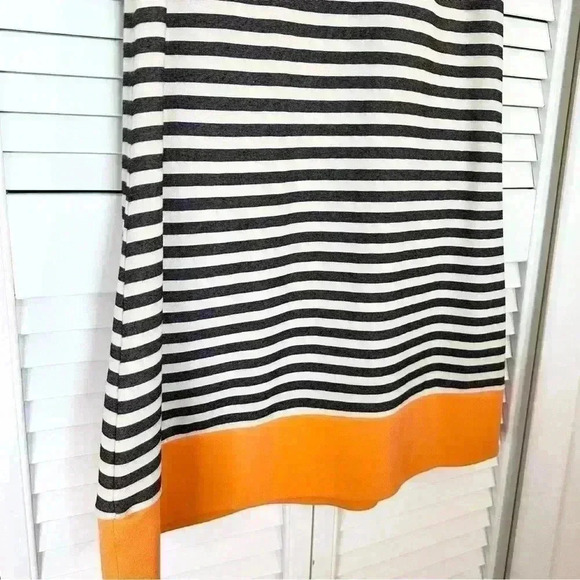 RARE Nümph Danish Designer Modern Sleeveless Dress | Black White Orange | SZ L - Picture 7 of 10